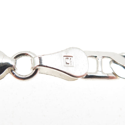 925 Sterling Silver Italy Anchor Mariner Chain Necklace 16"