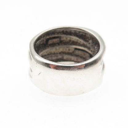 Chateau D’Argent 925 Sterling Silver Vintage Modernist Oxidized Ring Size 7