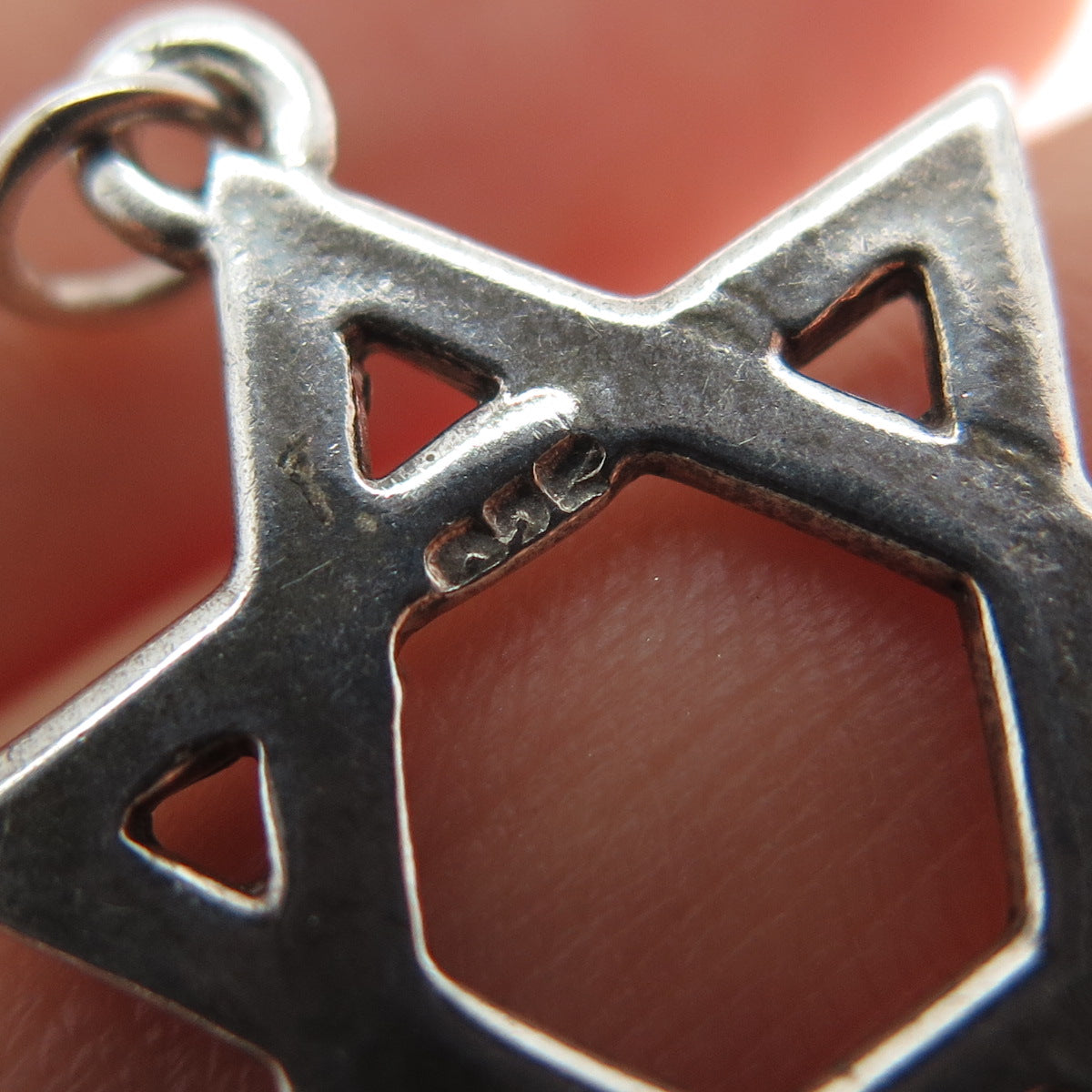 925 Sterling Silver Vintage Star of David Charm Pendant