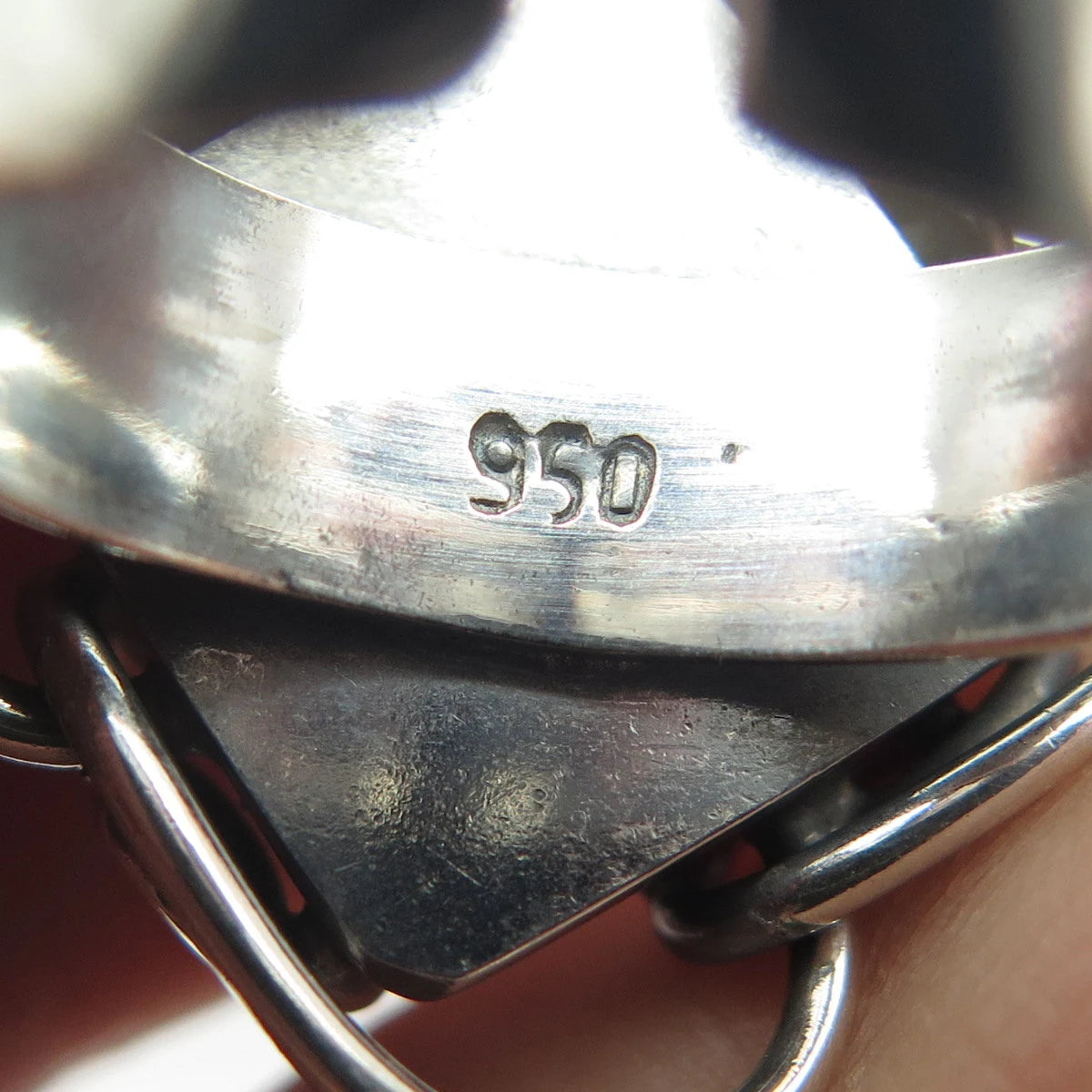 950 Silver Vintage Modernist Adjustable Ring Size 6.5