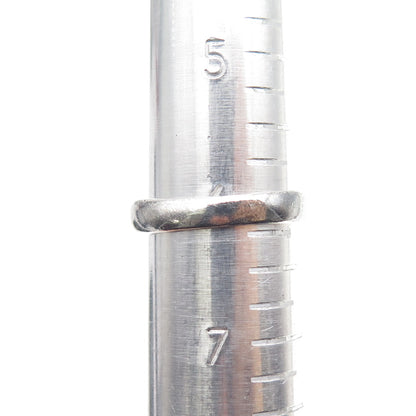 925 Sterling Silver Vintage Modernist Disc Oxidized Ring Size 6.25