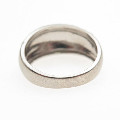 Milor 925 Sterling Silver Italy Arrow Link Ring Size 7