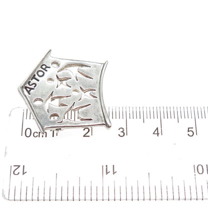 925 Sterling Silver Vintage Astor Family Pin Brooch