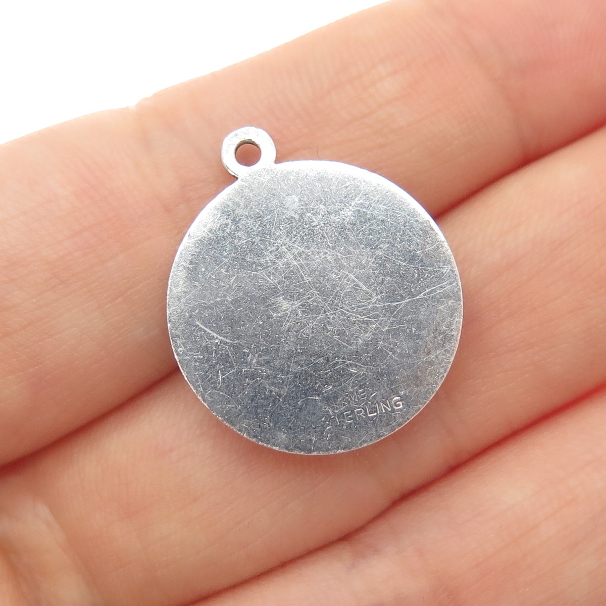 925 Sterling Silver Vintage Confirmation Religious Mini Charm Pendant