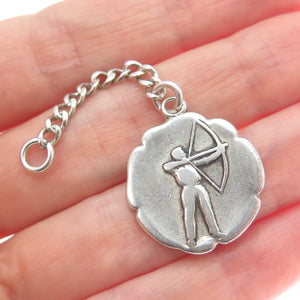J.M. FISHER 925 Sterling Silver Vintage Archery Sport Key Chin Fob