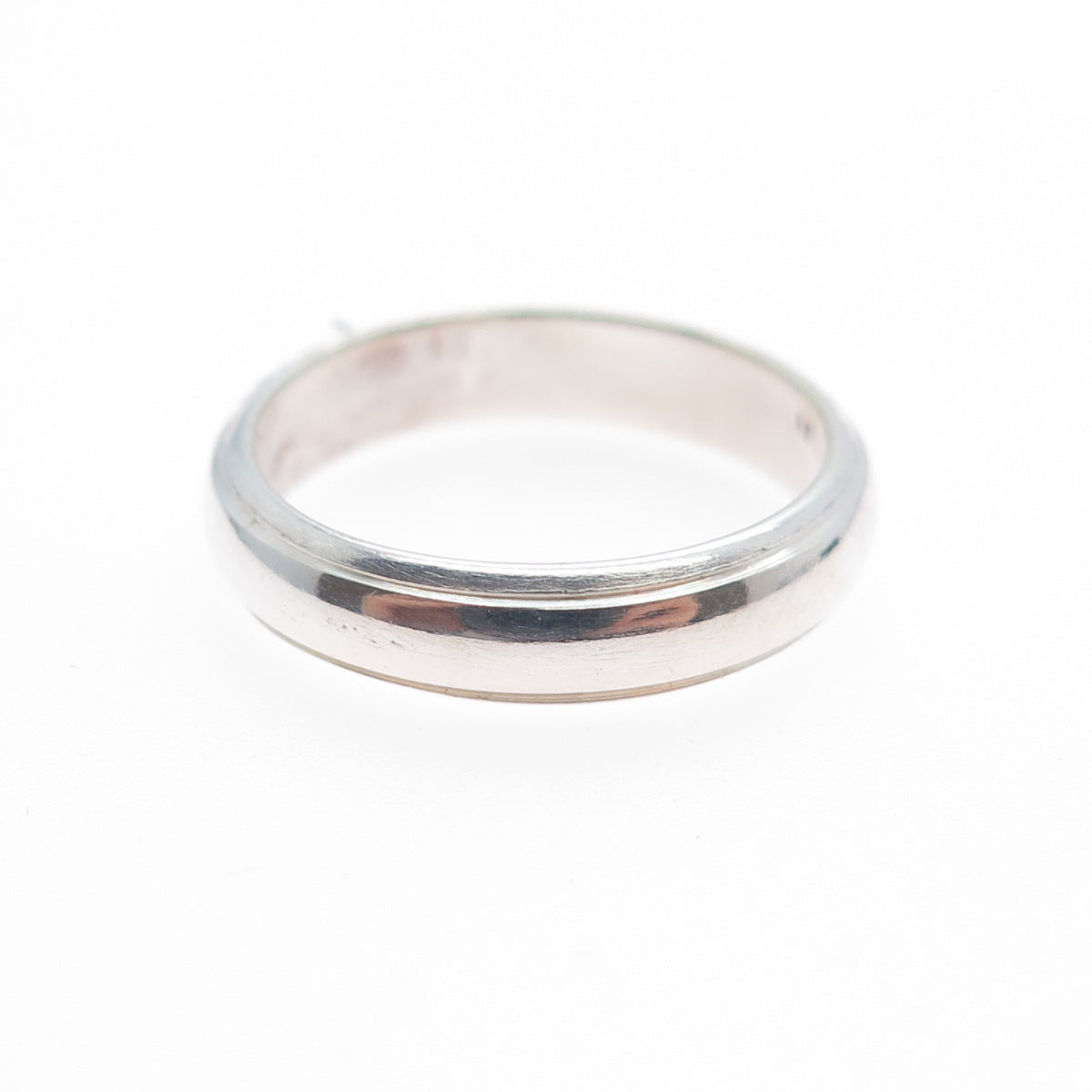 925 Sterling Silver Vintage Classic Wedding Band Ring Size 5