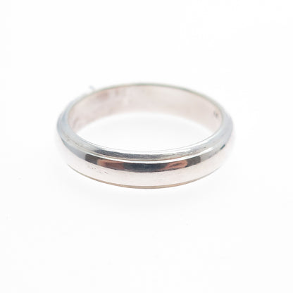 925 Sterling Silver Vintage Classic Wedding Band Ring Size 5