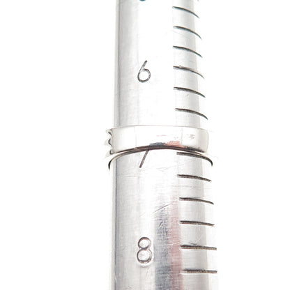 925 Sterling Silver Vintage Modernist Ring Size 7