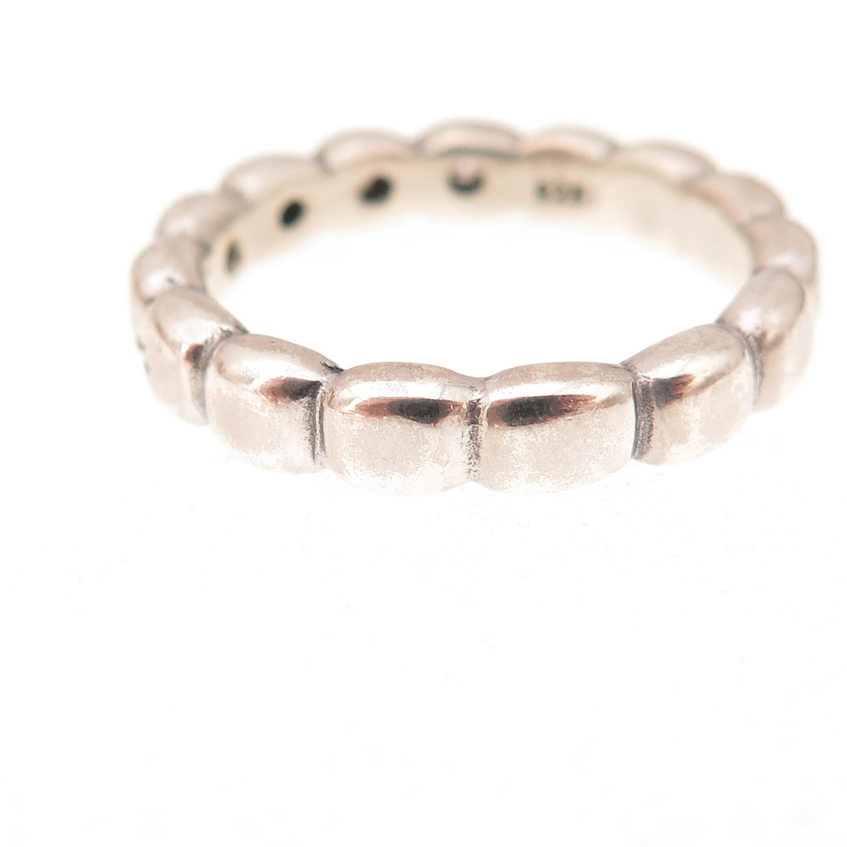 Pandora 925 Sterling Silver Round-Cut C Z Hope Bubble Band Ring Size 8