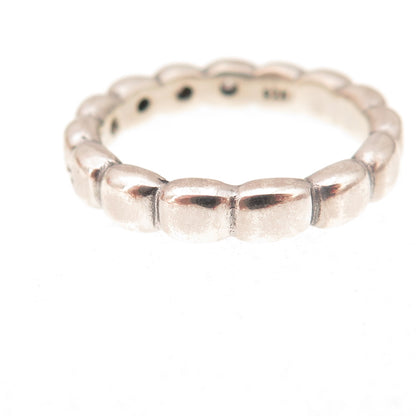 Pandora 925 Sterling Silver Round-Cut C Z Hope Bubble Band Ring Size 8
