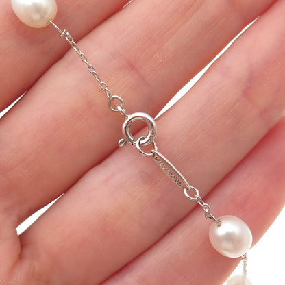 Tiffany & Co. Elsa Peretti 925 Sterling Vintage Pearl by the Yard Bracelet 7.5"