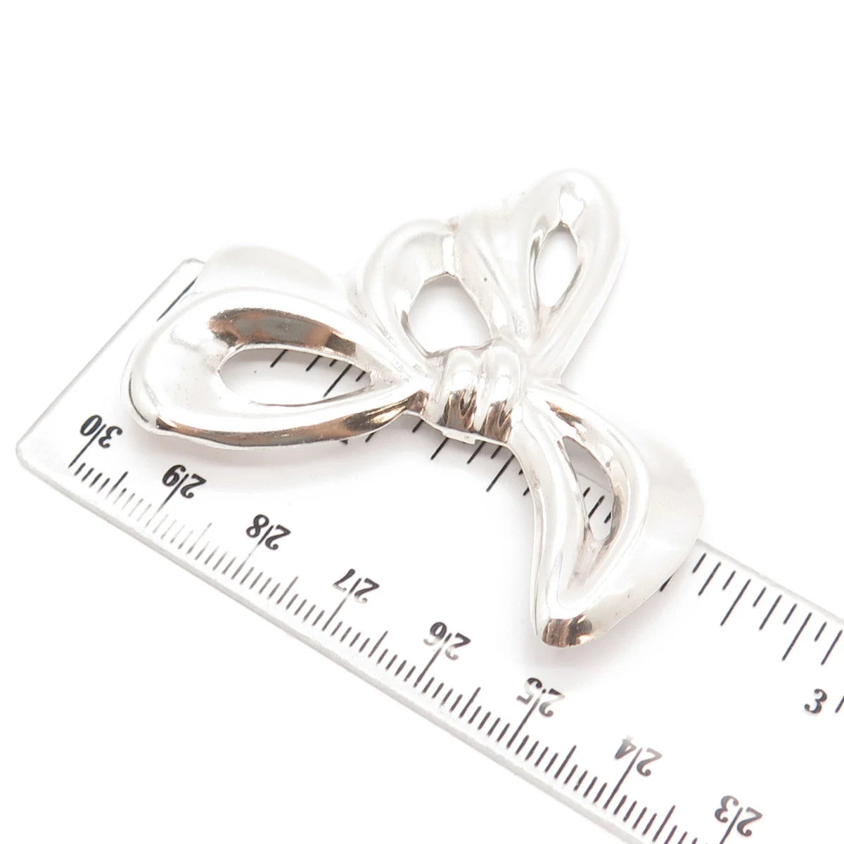 925 Sterling Silver Vintage Bow Pin Brooch