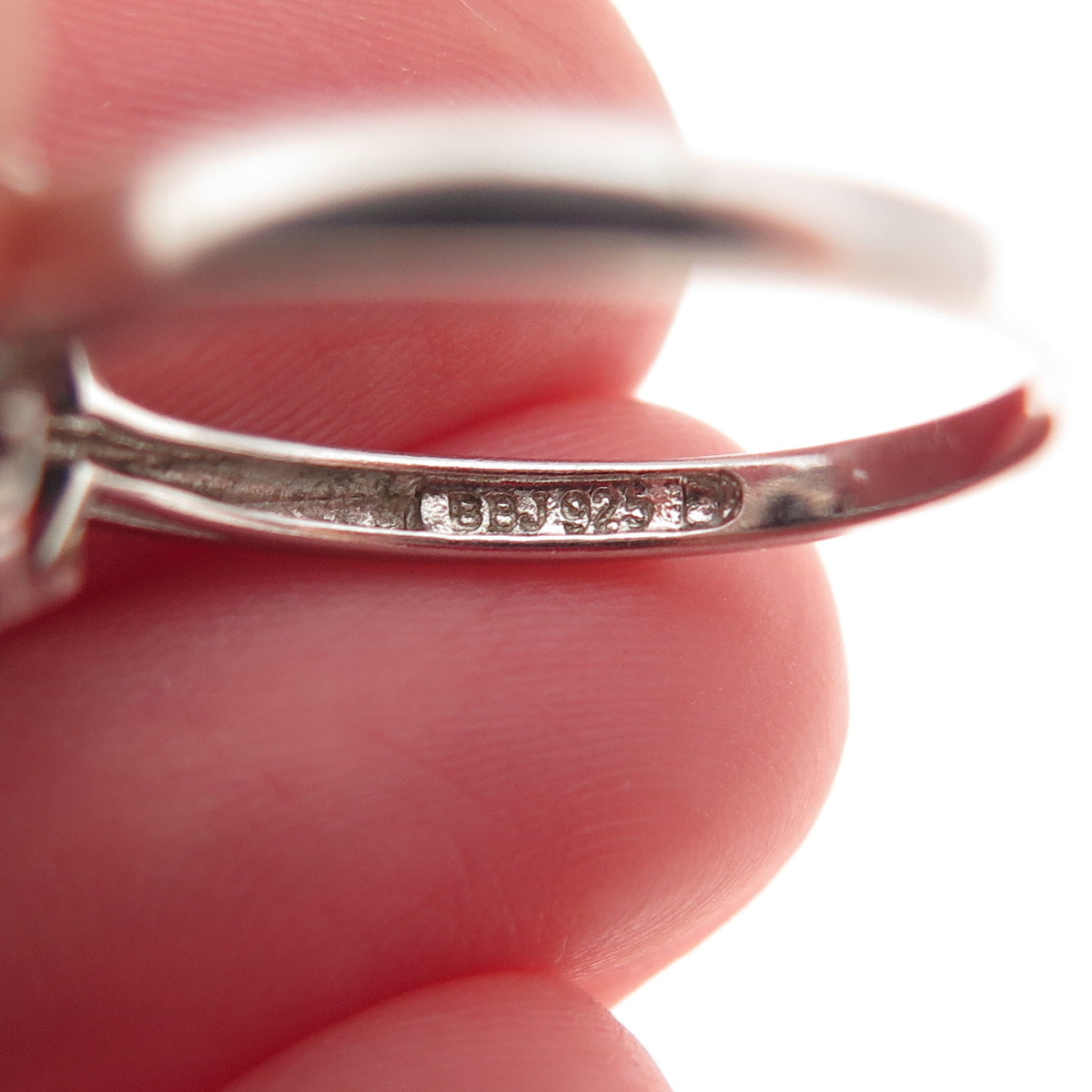 925 Sterling Silver Real Oval-Cut Sapphire Ring Size 7