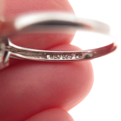 925 Sterling Silver Real Oval-Cut Sapphire Ring Size 7