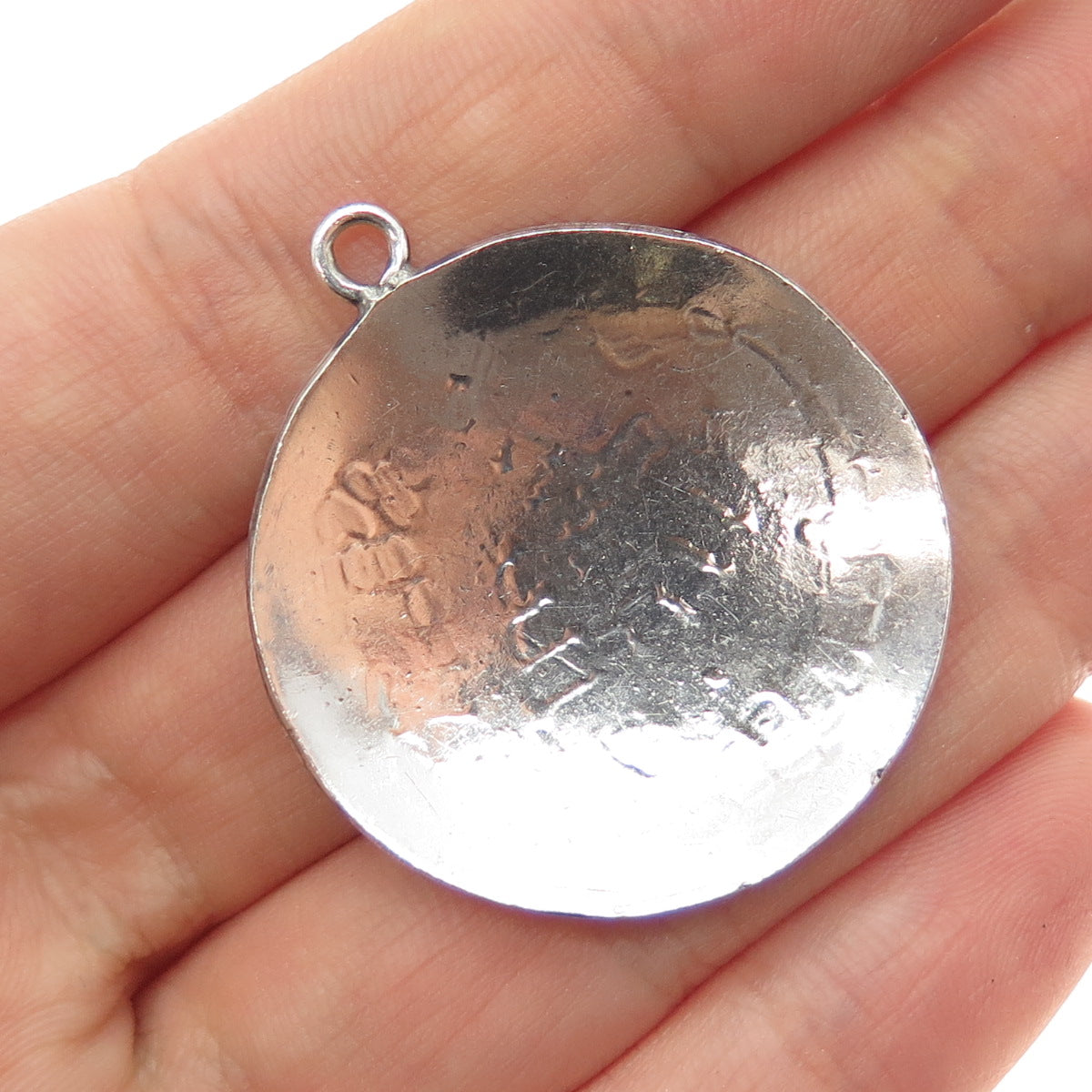 Old Pawn 925 Sterling Silver Vintage Southwestern Kokopelli Tribal Pendant