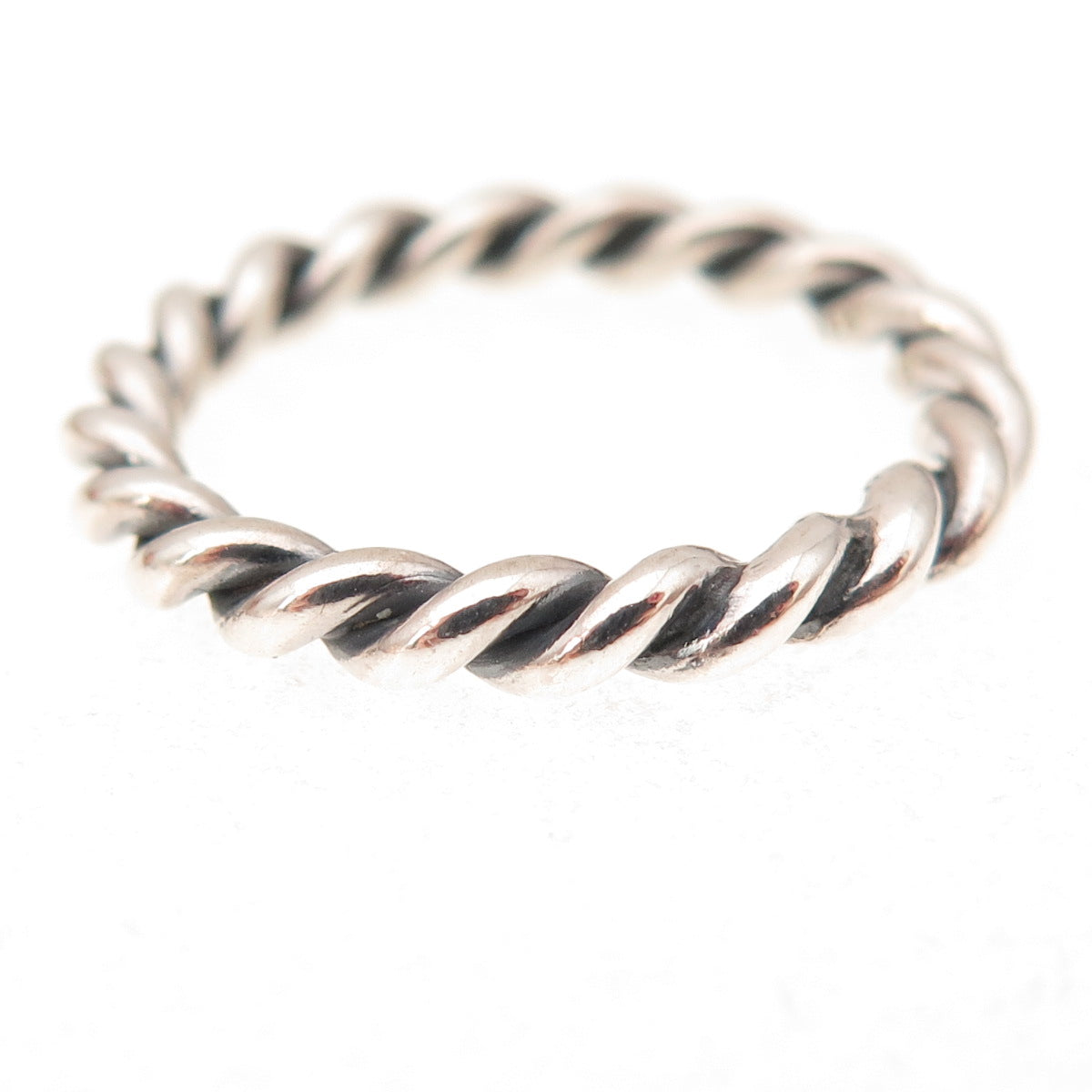 Pandora 925 Sterling Silver Twisted Band Ring Size 7.5