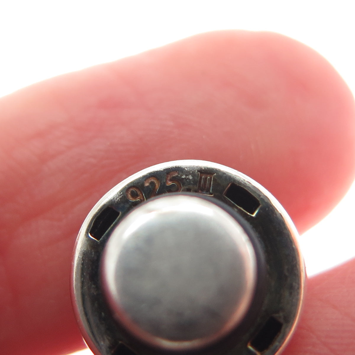 925 Sterling Silver Real Black Onyx & C Z Interchangeable Disc Necklace 16-18"