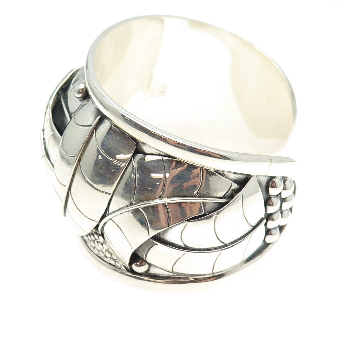DOMINIQUE DINOUART 925 Sterling Silver Vintage Mexico Modernist Bracelet 6.75"