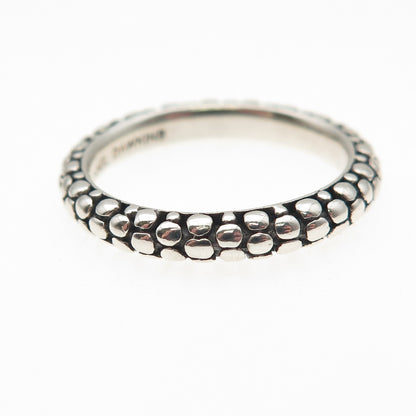 Michael Dawkins 925 Sterling Silver Dotted Oxidized Band Ring Size 8
