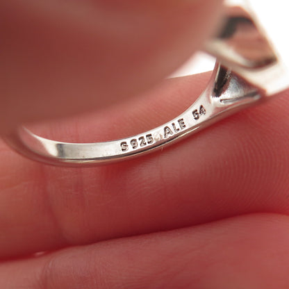 Pandora 925 Sterling Silver Round-Cut C Z Circle of Life Signet Ring Size 7