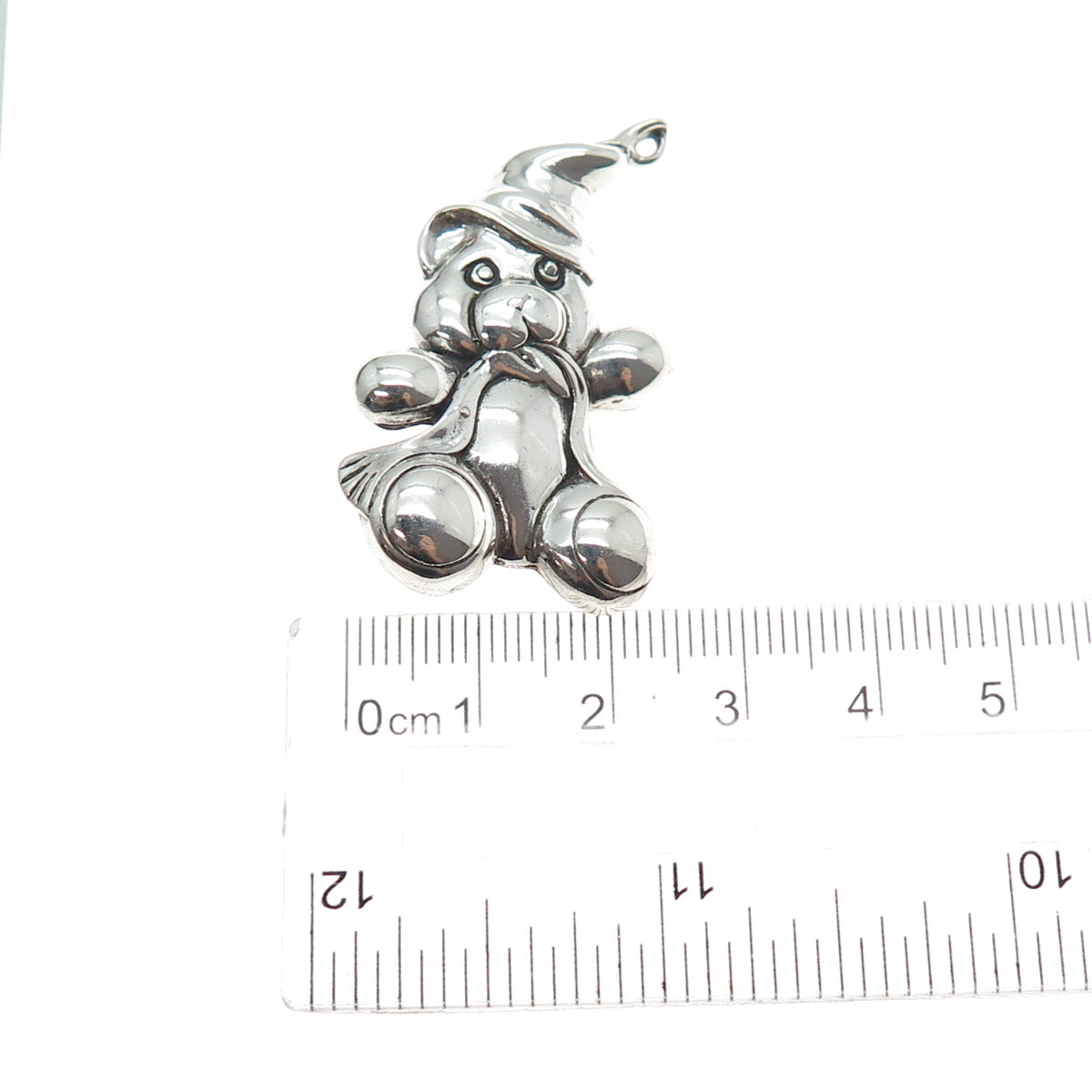JEZLAINE 925 Sterling Silver Vintage Teddy Bear Oxidized Pin Brooch