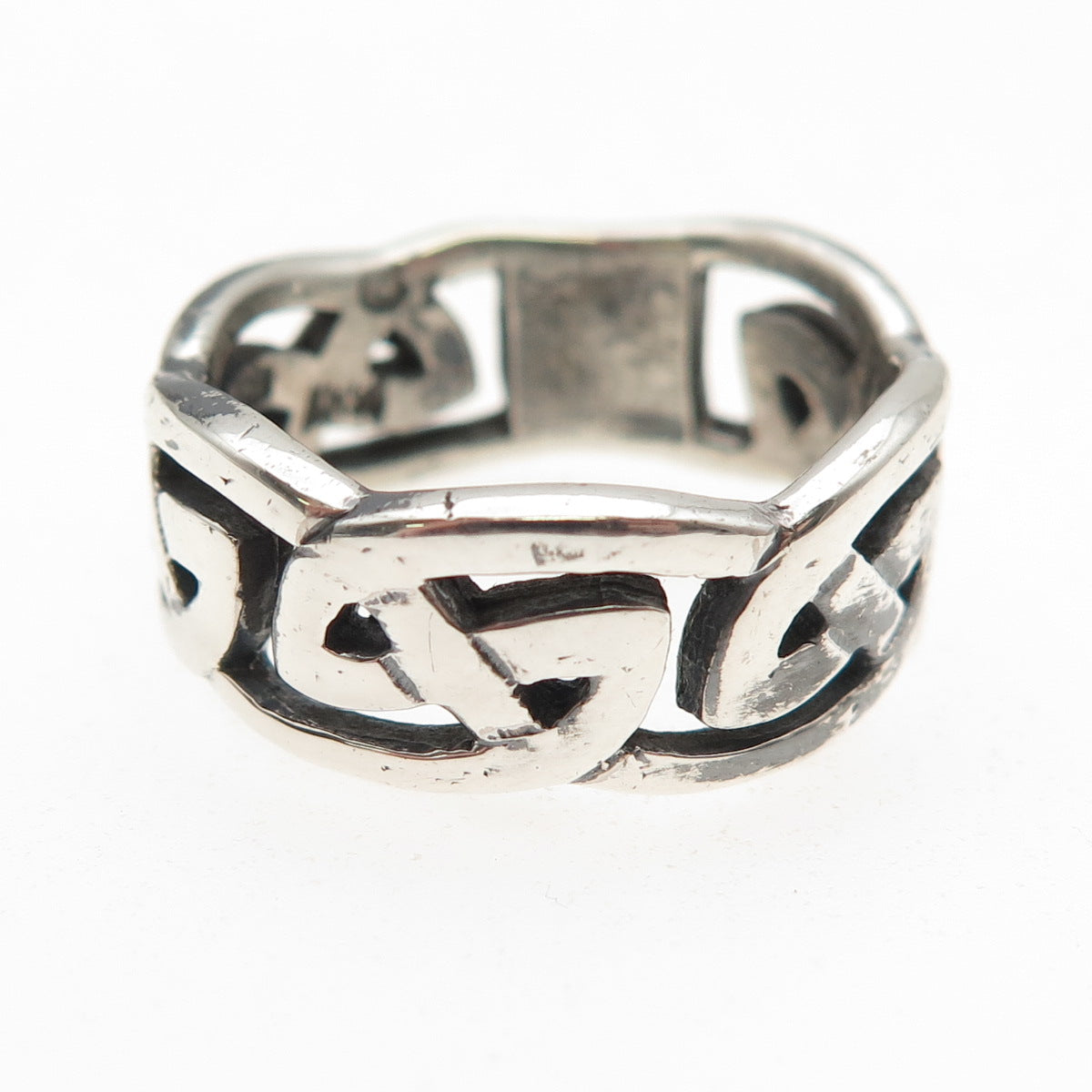 Kit Heath 925 Sterling Silver Vintage 1996 Celtic Knot Oxidized Ring Size 9.5