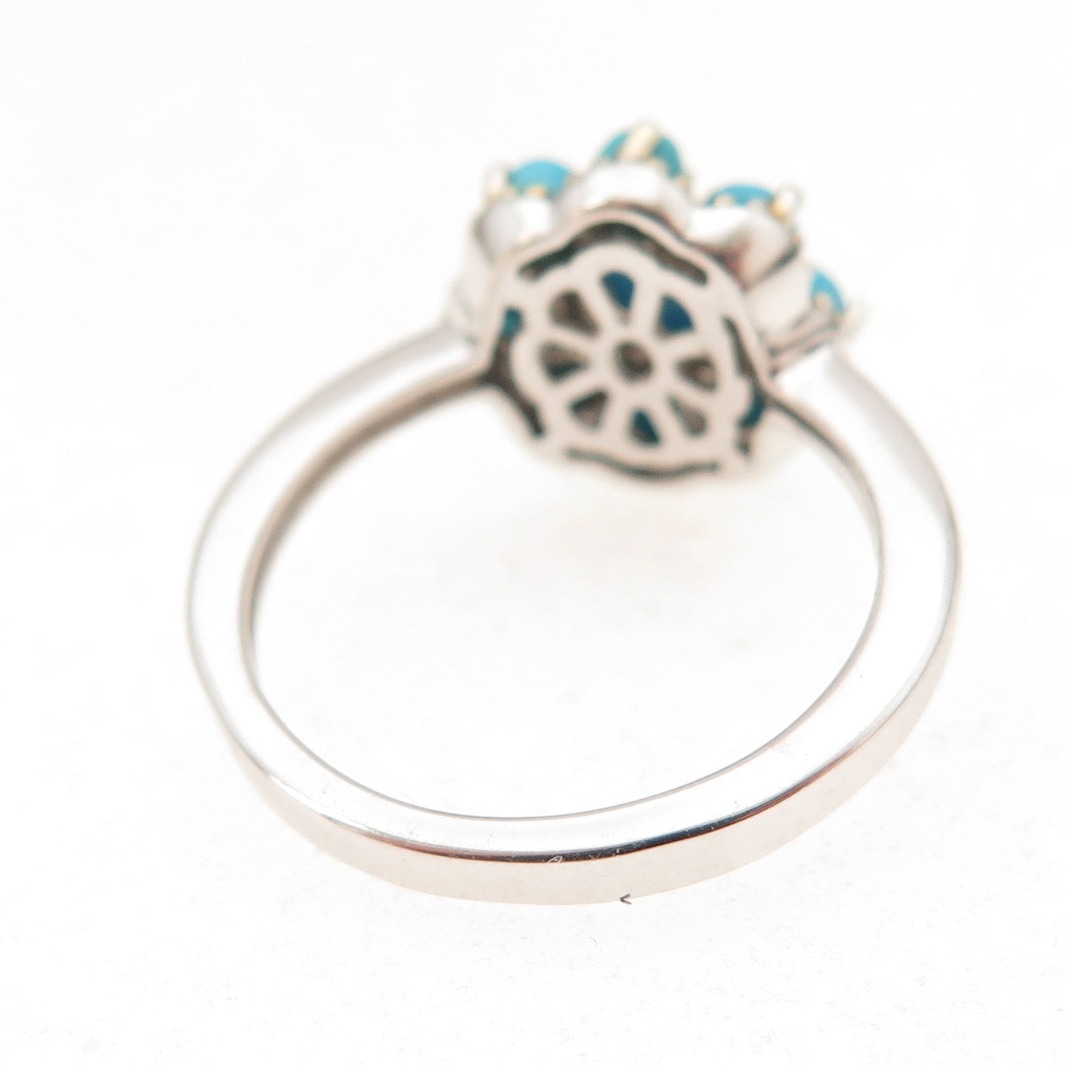 Chuck Clemency 925 Sterling Silver Real Sleeping Beauty Turquoise Ring Size 7