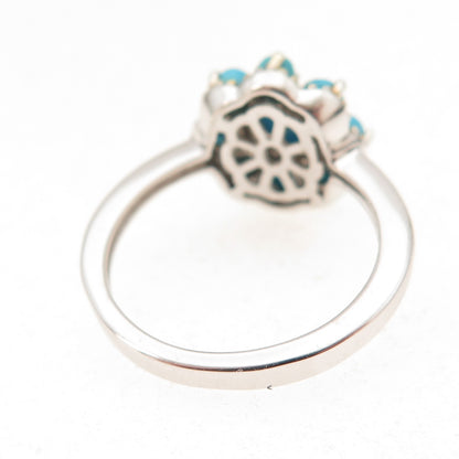 Chuck Clemency 925 Sterling Silver Real Sleeping Beauty Turquoise Ring Size 7