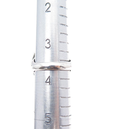 Old Pawn Sterling Silver Vintage Southwestern Turquoise Tribal Ring Size 3.75