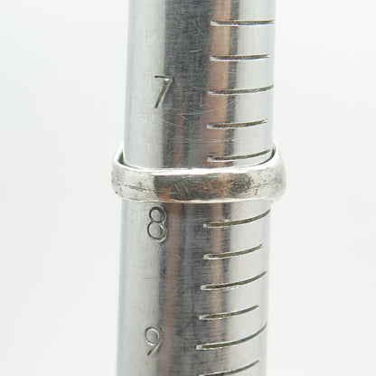 925 Sterling Silver Vintage M65 Aries Zodiac Oxidized Adjustable Ring Size 7.75