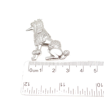 RICHLINE 925 Sterling Silver Vintage Poodle Dog Pin Brooch