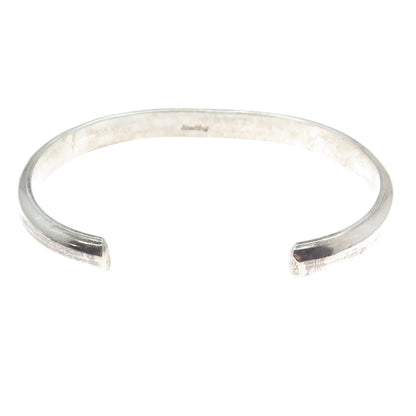 Old Pawn Sterling Silver Vintage Southwestern Adjustable Tribal Bracelet 6.25"