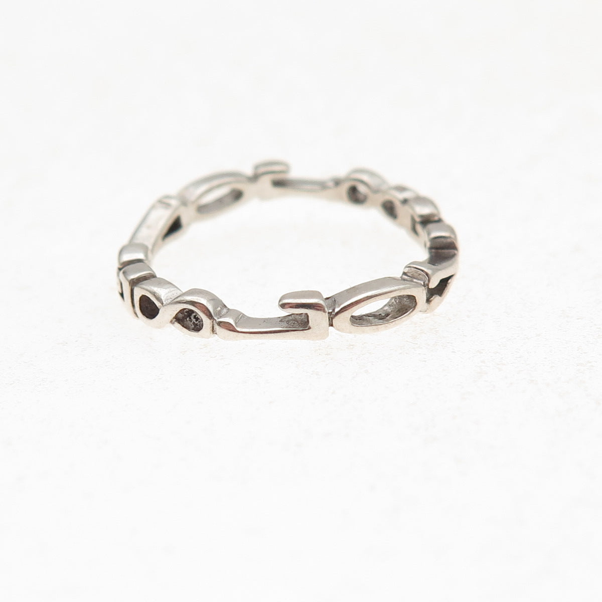 Ross Simons 925 Sterling Silver Vintage Love Oxidized Band Ring Size 5.75