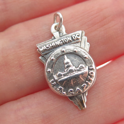 BATES & KLINKE 925 Sterling Silver Vintage Washington DC US Capitol Mini Pendant