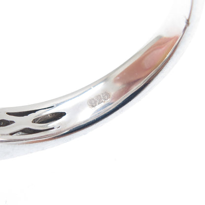 925 Sterling Silver Round-Cut C Z Engagement Ring Size 7.25