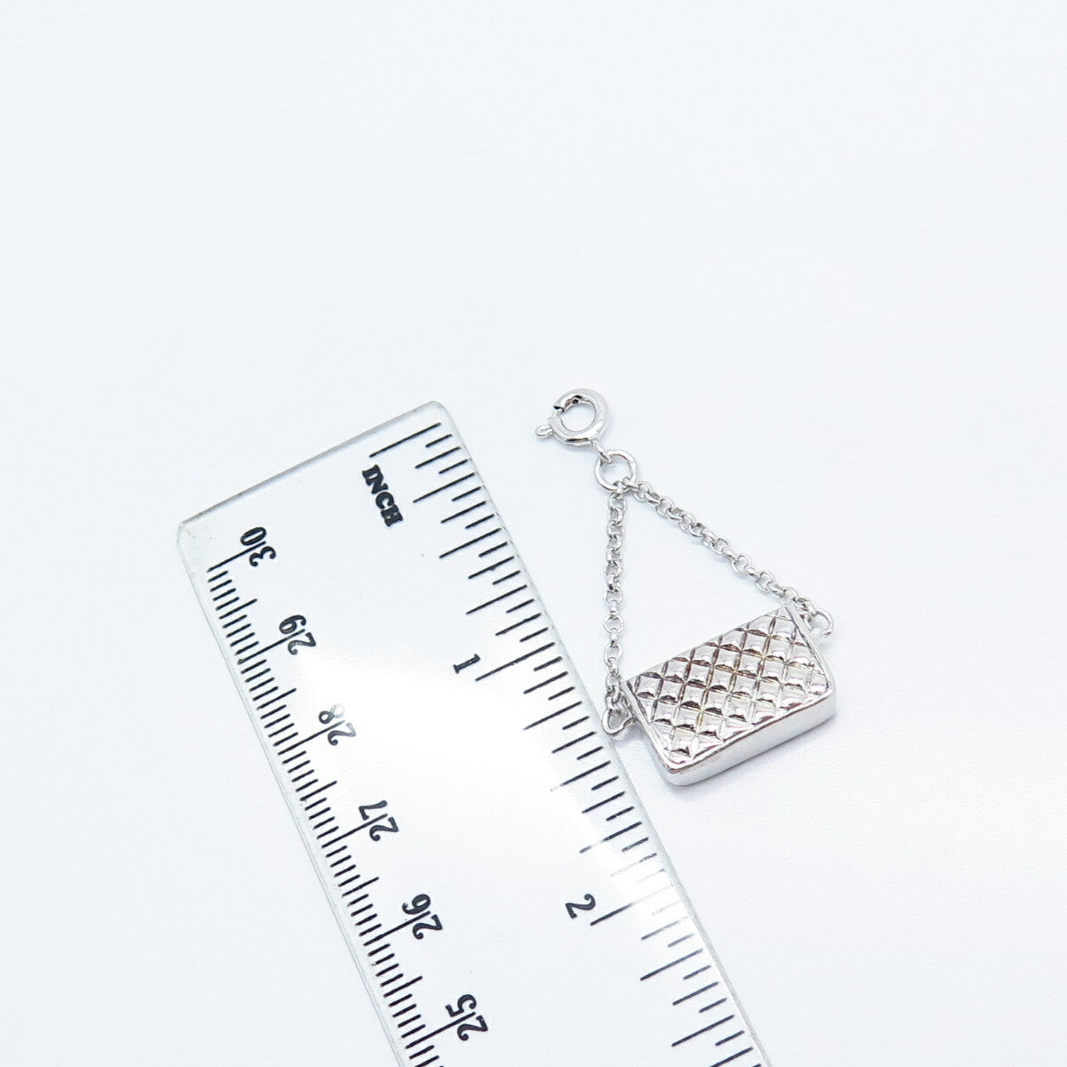 925 Sterling Silver Lady's Purse Charm Pendant