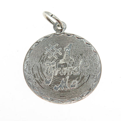 925 Sterling Silver Vintage "Number 1 Grandma" Charm Pendant