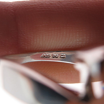 925 Sterling Silver Vintage Triangle-Cut C Z Bypass Ring Size 7.25