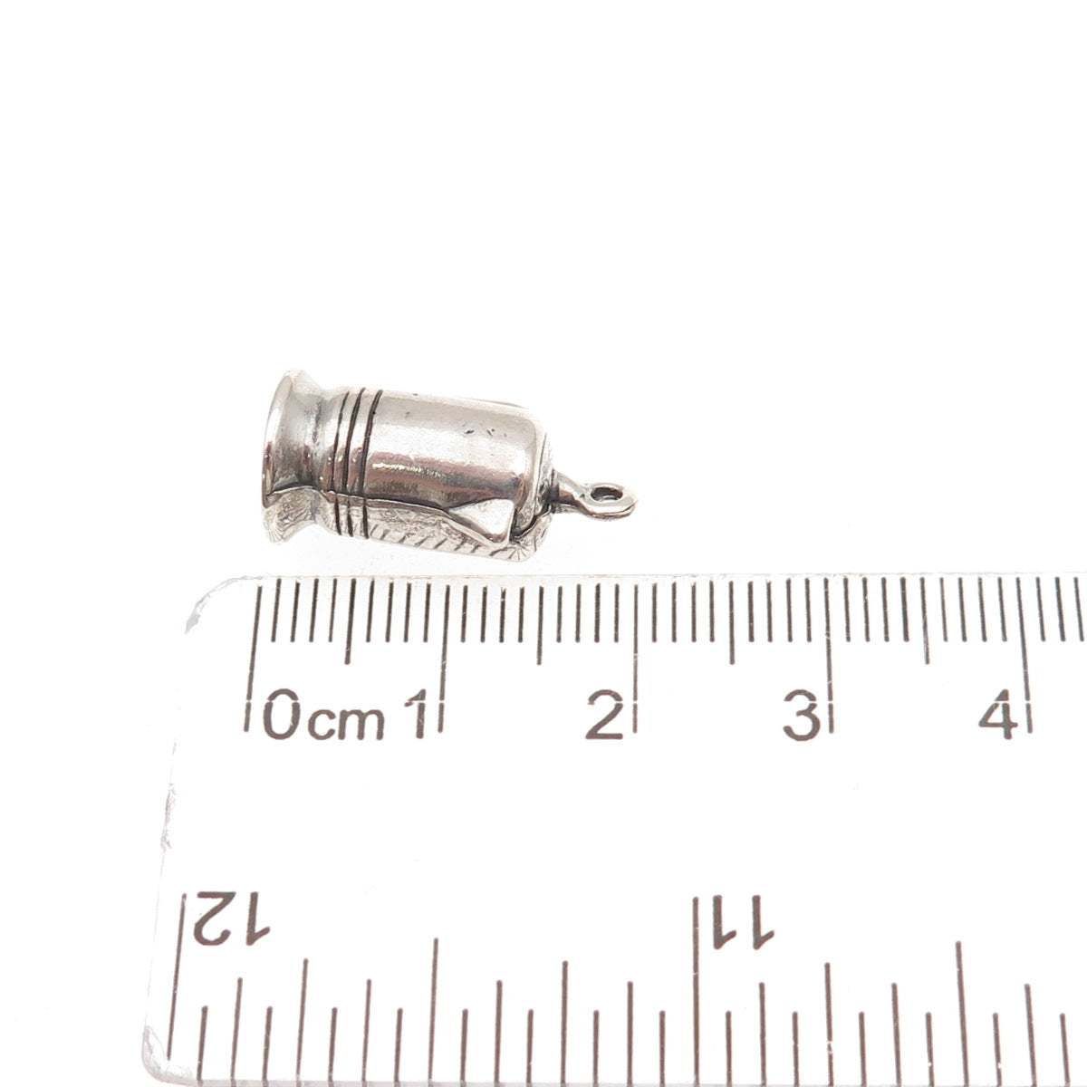 Shube 925 Sterling Silver Vintage Coffeepot 3D Mini Charm Pendant