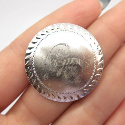 925 Sterling Silver Vintage Griffith & Sons Co Striped Pin Brooch