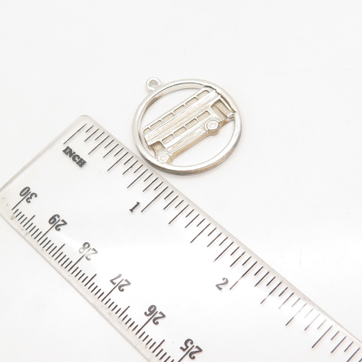 925 Sterling Silver Vintage "London 2015" Double-decker Bus Pendant