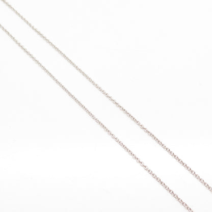925 Sterling Silver Multi-Color C Z Rolo Chain Necklace 18"
