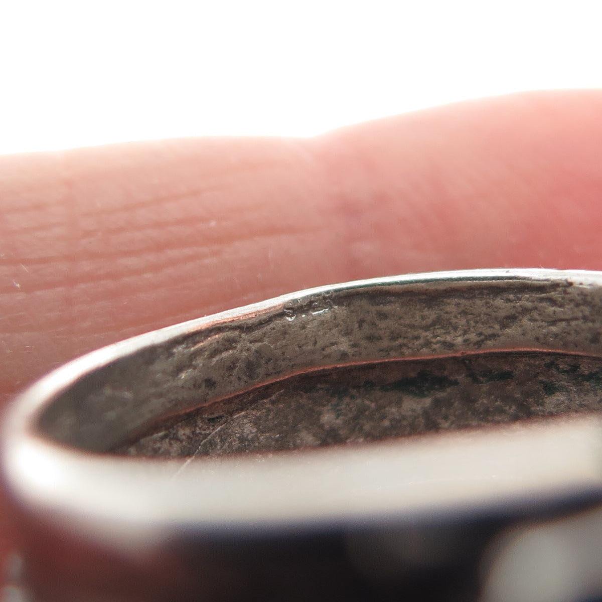 925 Sterling Silver Antique Wheel of Fortune Symbol Oxidized Ring Size 6.5