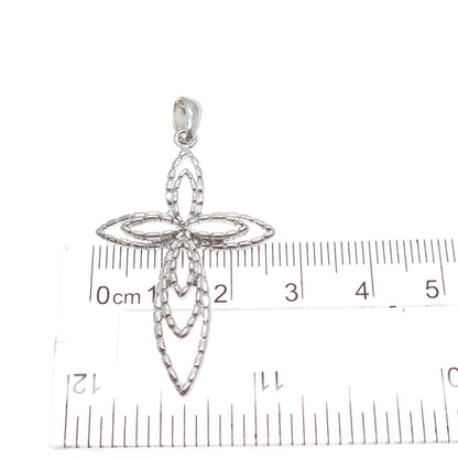 925 Sterling Silver Vintage Cross Religious Charm Pendant