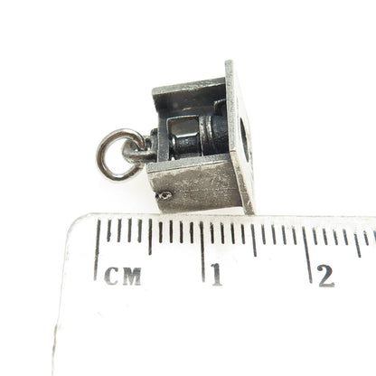L.G. BALFOUR 925 Sterling Silver Vintage Stamp Maker 3D Charm Pendant