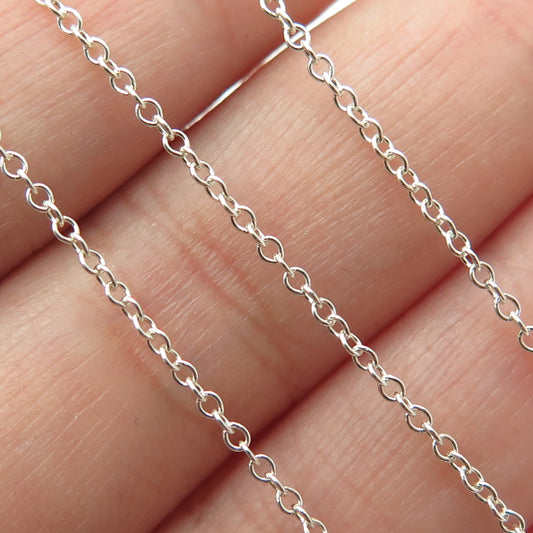 925 Sterling Silver Cable Chain Necklace 16"