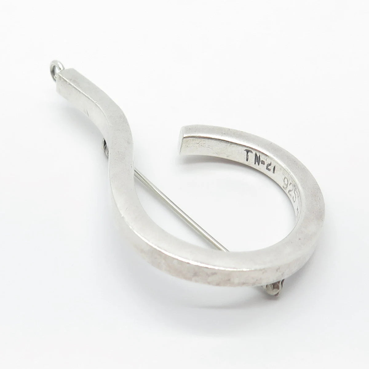 925 Sterling Silver Vintage Mexico Question Mark Pin Brooch