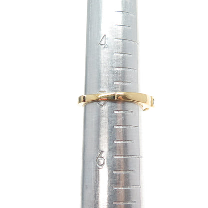 925 Sterling Silver Gold Plated Real Princess-Cut Emerald Stackable Ring Size 5