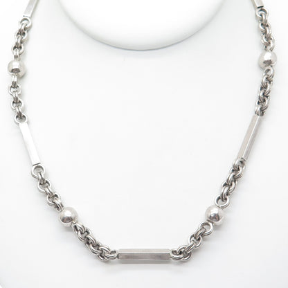CECILIA TONO 925 Sterling Silver Vintage Mexico Multi-Chain Necklace 26"