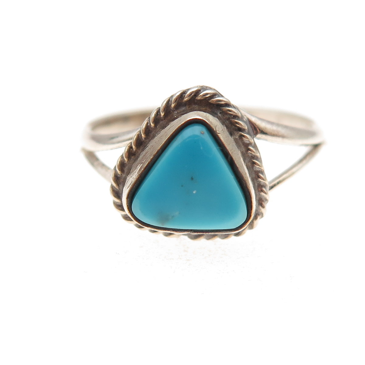 Old Pawn 925 Sterling Silver Vintage Southwestern Turquoise Ring Size 6.75
